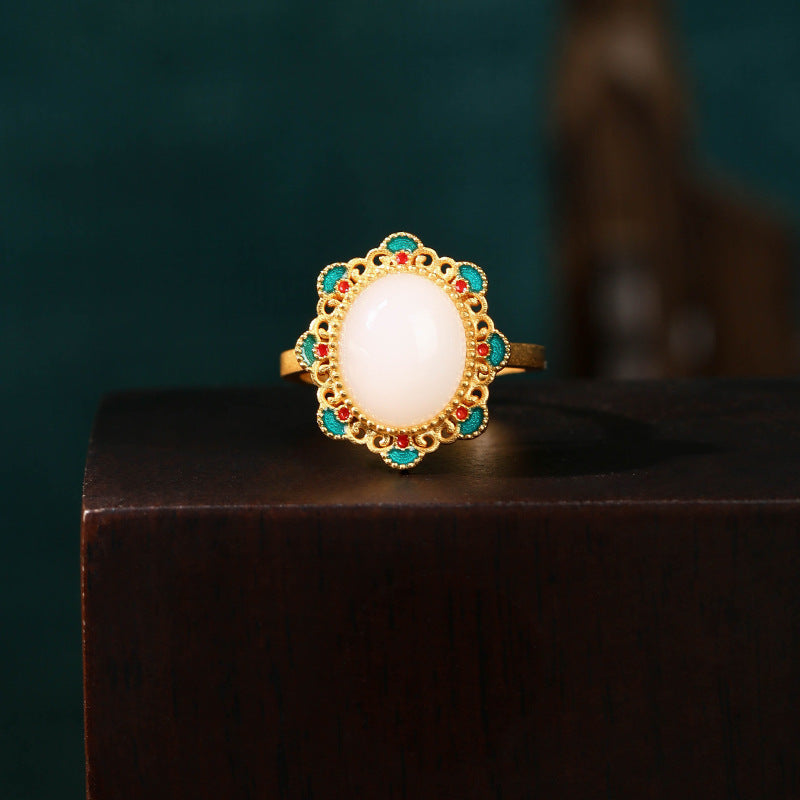 Ancient Gilding Craft Flower Ring
