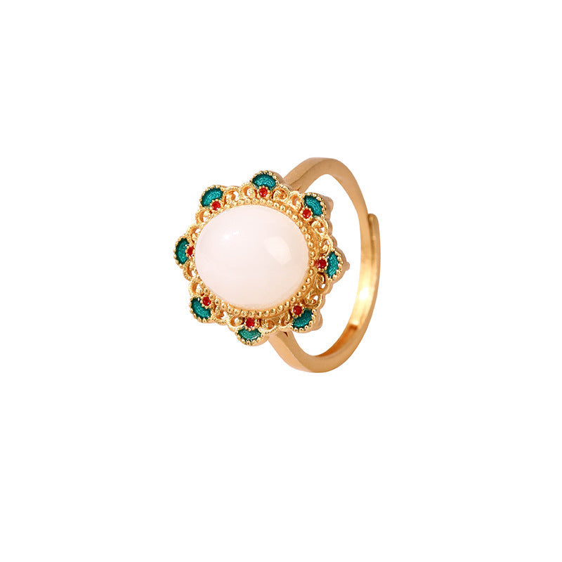Ancient Gilding Craft Flower Ring
