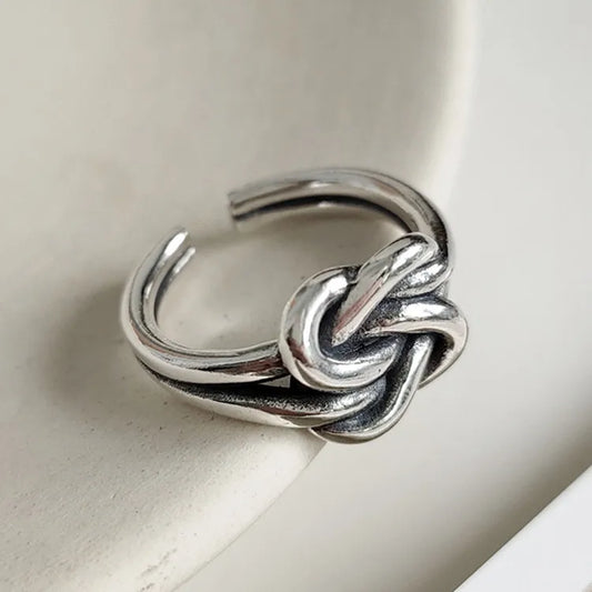 925 Sterling Silver Knot Ring – Elegant Women’s Wedding & Fashion Jewelry