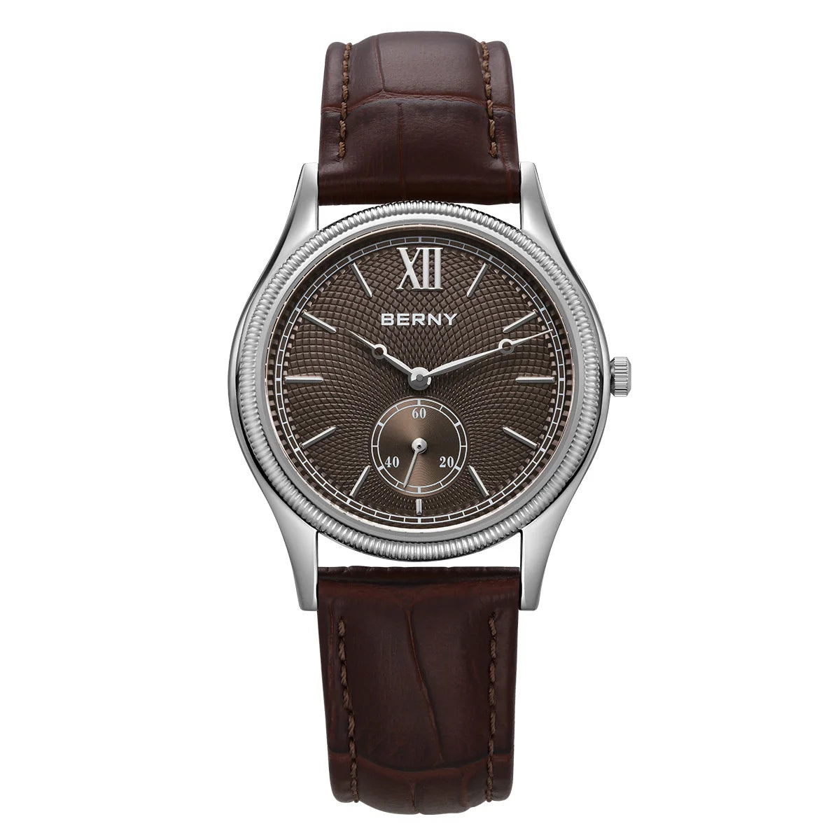 Classic Ultra-Thin Dress Wristwatch with Leather Strap