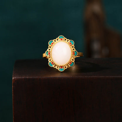 Ancient Gilding Craft Flower  Ring