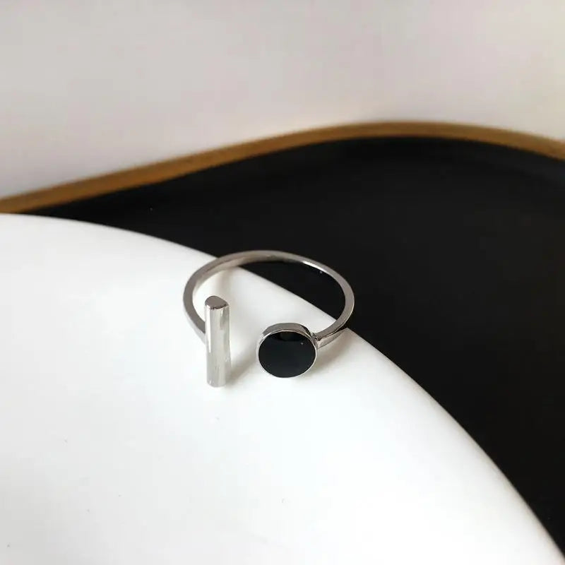 925 Sterling Silver Drip Round Open Ring – Women’s Luxury Jewelry