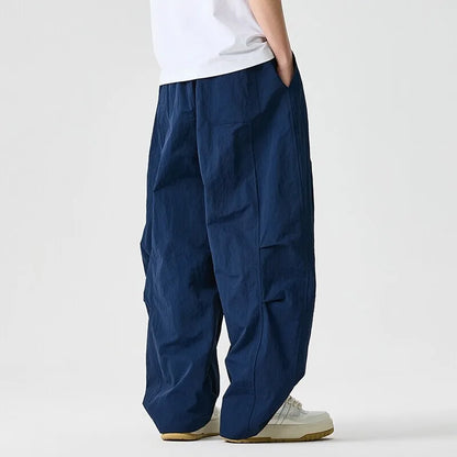 Unisex Wide Leg Pants – Loose Casual Oversize Streetwear with Elastic Waist