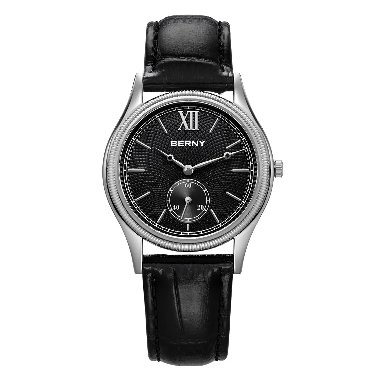 Classic Ultra-Thin Dress Wristwatch with Leather Strap