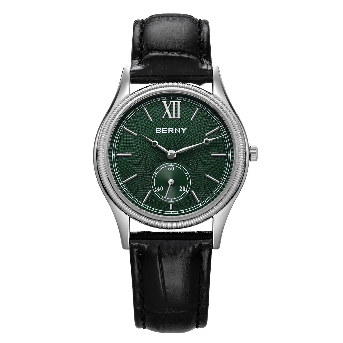 Classic Ultra-Thin Dress Wristwatch with Leather Strap