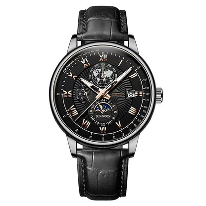 Leather Strap Fashion Business Wristwatch