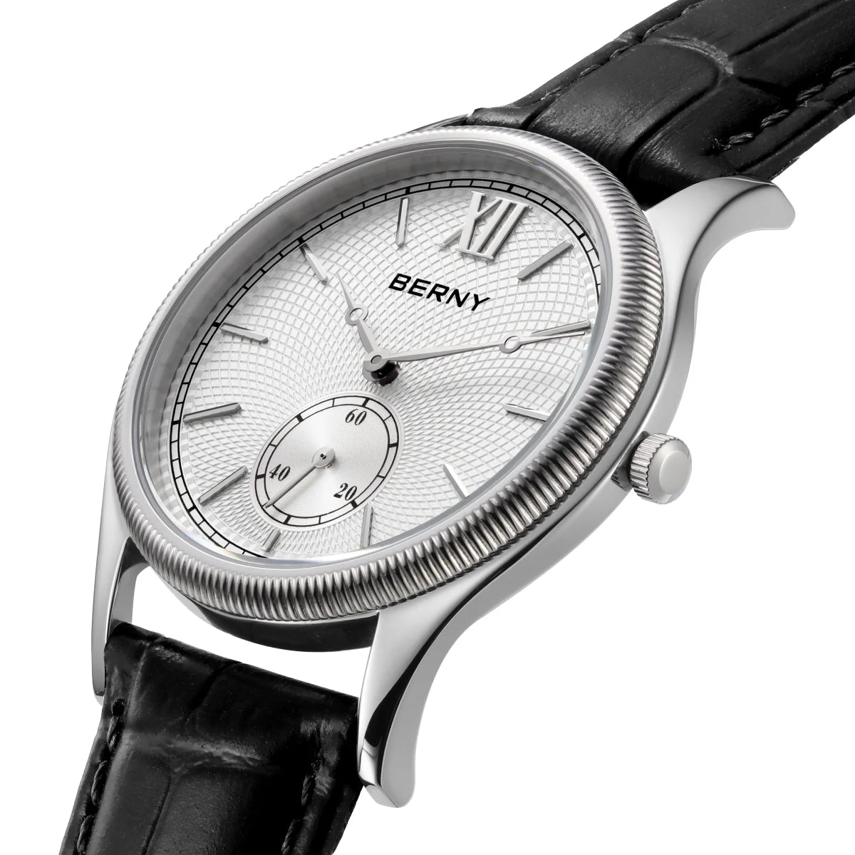 Classic Ultra-Thin Dress Wristwatch with Leather Strap