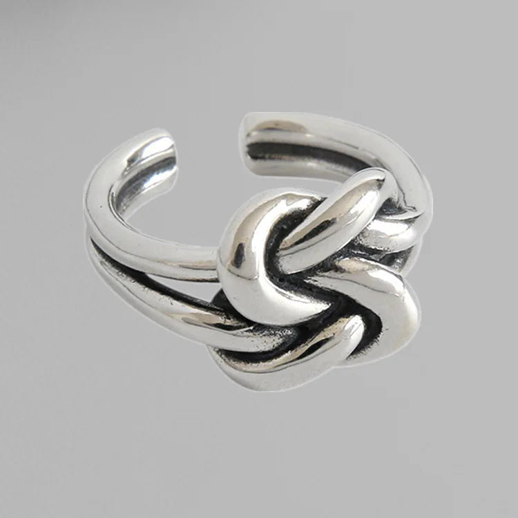 925 Sterling Silver Knot Ring – Elegant Women’s Wedding & Fashion Jewelry