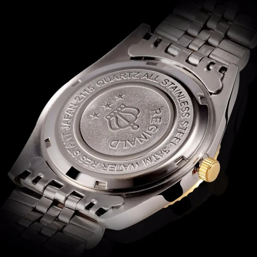 Men’s Golden Quartz Dress Watch – Steel Band, Perfect Valentine’s Gift