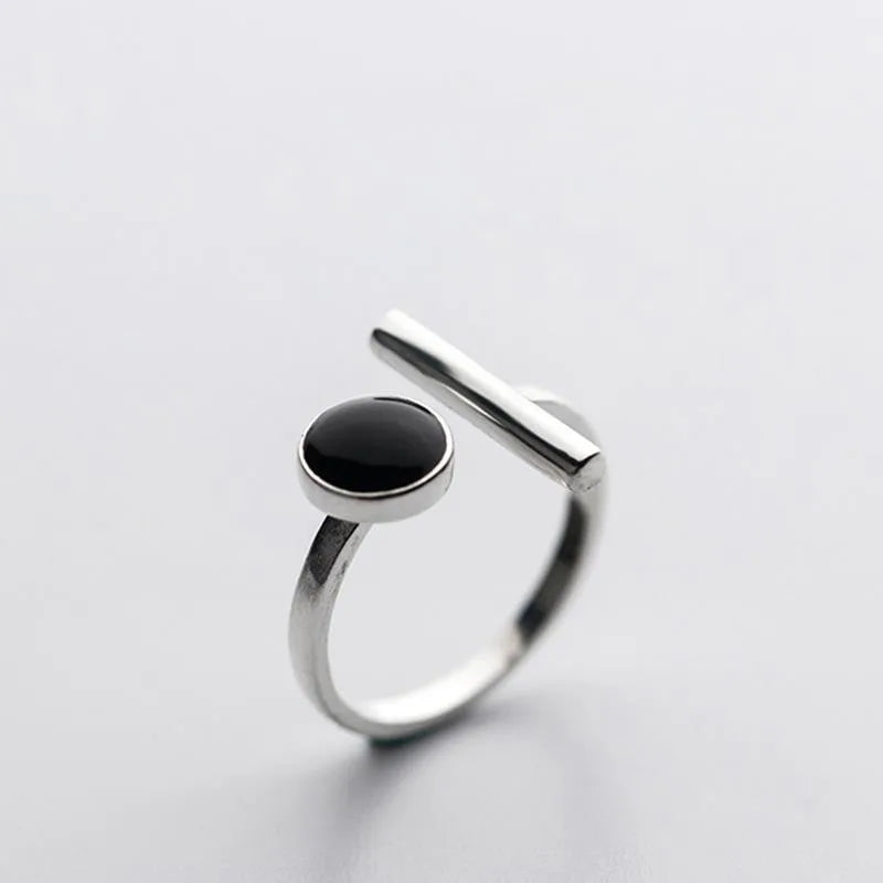 925 Sterling Silver Drip Round Open Ring – Women’s Luxury Jewelry