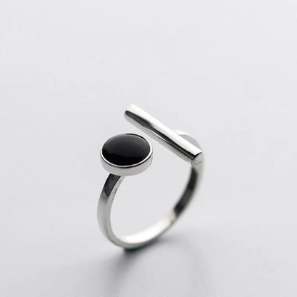 925 Sterling Silver Drip Round Open Ring – Women’s Luxury Jewelry