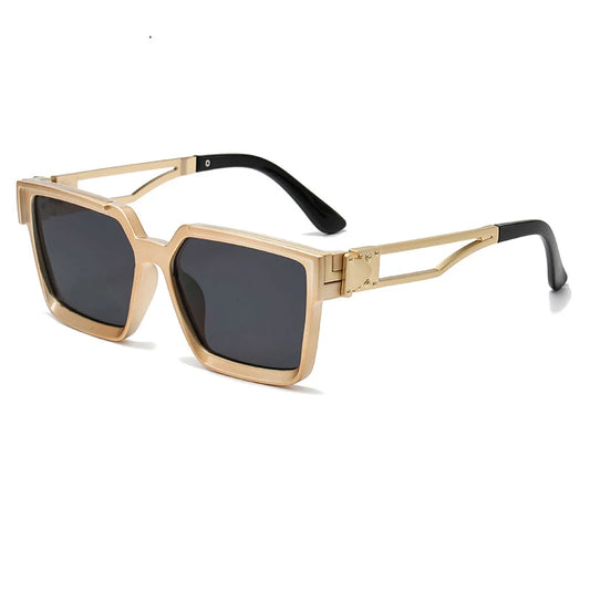 Retro Millionaire Vintage Square Sunglasses – Men & Women Fashion Glasses
