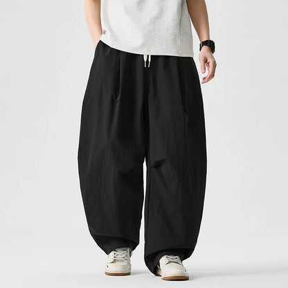 Unisex Wide Leg Pants – Loose Casual Oversize Streetwear with Elastic Waist