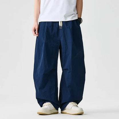 Unisex Wide Leg Pants – Loose Casual Oversize Streetwear with Elastic Waist