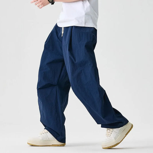 Unisex Wide Leg Pants – Loose Casual Oversize Streetwear with Elastic Waist