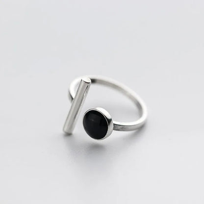 925 Sterling Silver Drip Round Open Ring – Women’s Luxury Jewelry