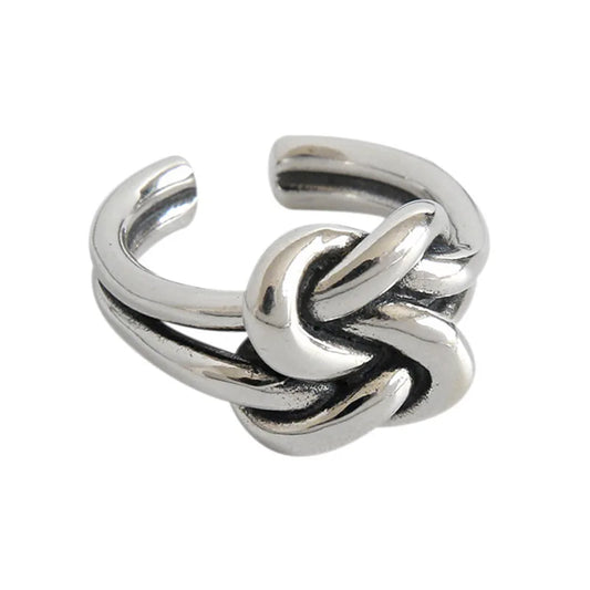 925 Sterling Silver Knot Ring – Elegant Women’s Wedding & Fashion Jewelry