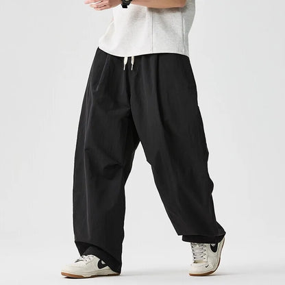 Unisex Wide Leg Pants – Loose Casual Oversize Streetwear with Elastic Waist