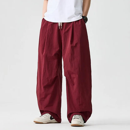 Unisex Wide Leg Pants – Loose Casual Oversize Streetwear with Elastic Waist