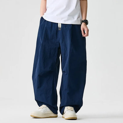 Unisex Wide Leg Pants – Loose Casual Oversize Streetwear with Elastic Waist