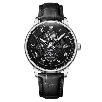 Leather Strap Fashion Business Wristwatch