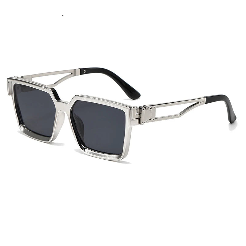 Retro Millionaire Vintage Square Sunglasses – Men & Women Fashion Glasses