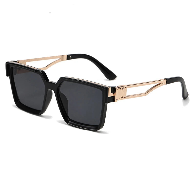Retro Millionaire Vintage Square Sunglasses – Men & Women Fashion Glasses